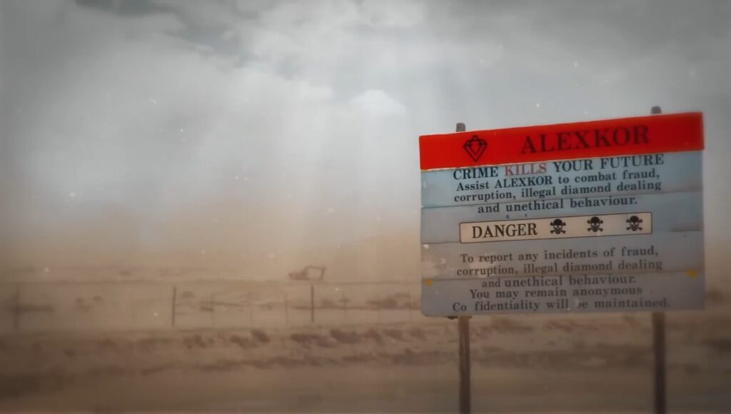 In the year 1997, on the western coast of South Africa, there was a diamond mine called Alexkor where diamonds were extracted. 