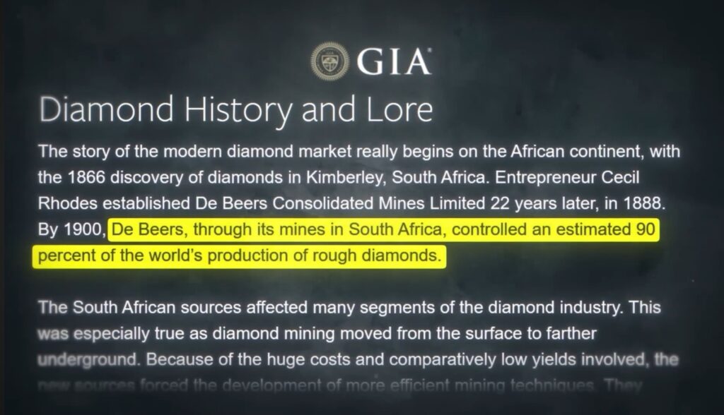  Apart from De Beers, when other people discovered diamond mines in South Africa, Rhodes approached each of them and gradually bought all the mines.